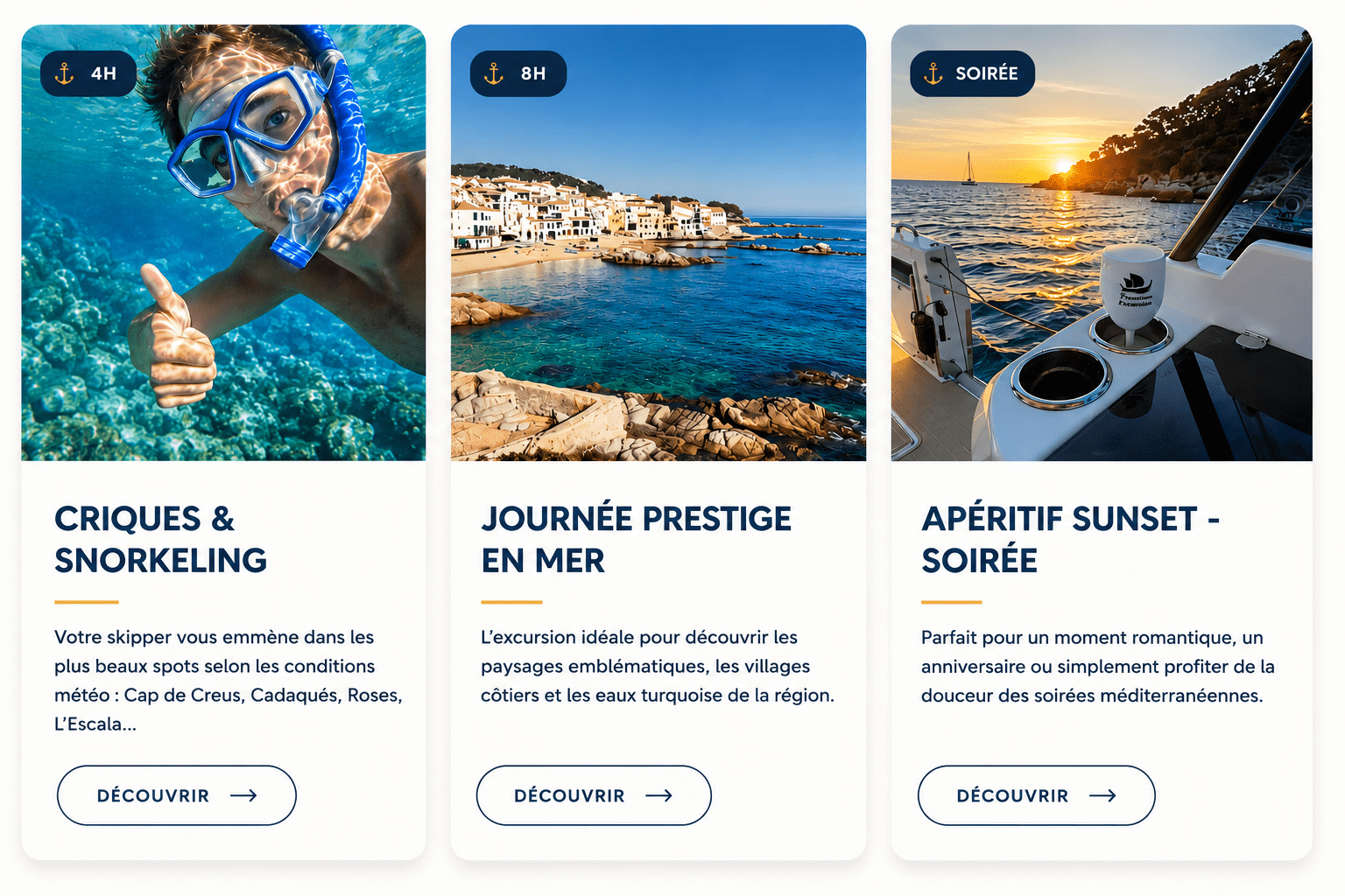détail des excursions