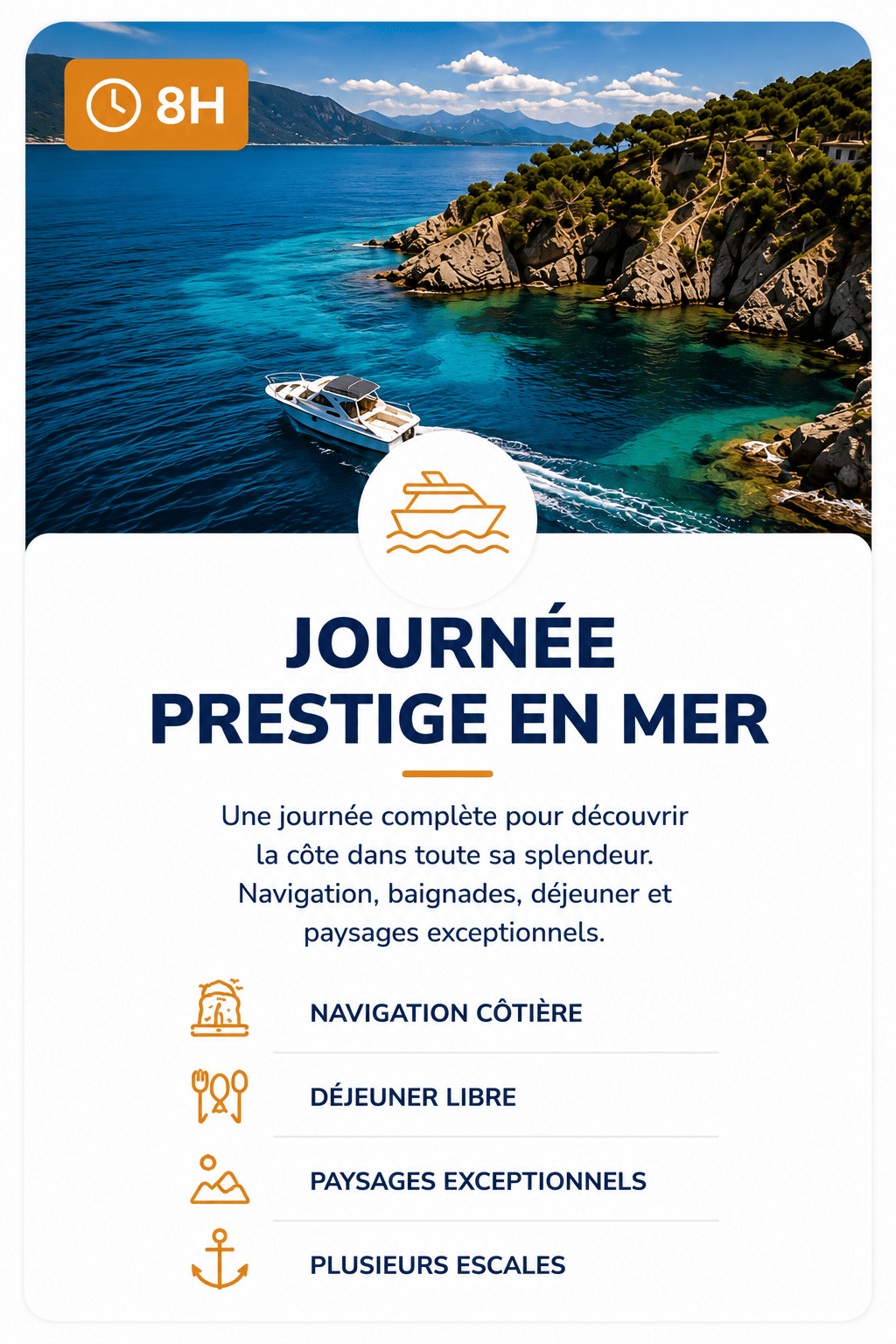 Excursion journées prestige en mer Empuriabrava